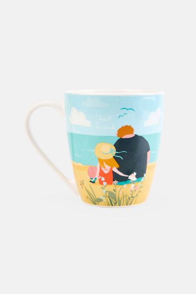 Ritzenhoff & Breker Printed Ceramic Coffee Cup 360ml, Multicolor