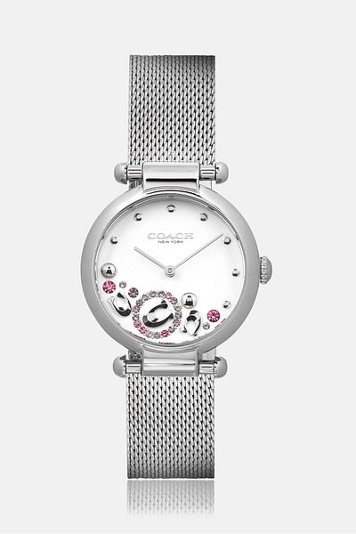 Coach Women 14504002 Stainless Steel Analog Watch 35mm, Silver