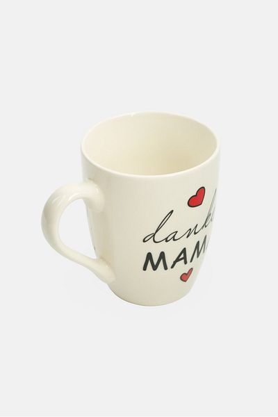 Ritzenhoff & Breker Porcelain Thanks Mama Coffee Mug 310 ml, Off White
