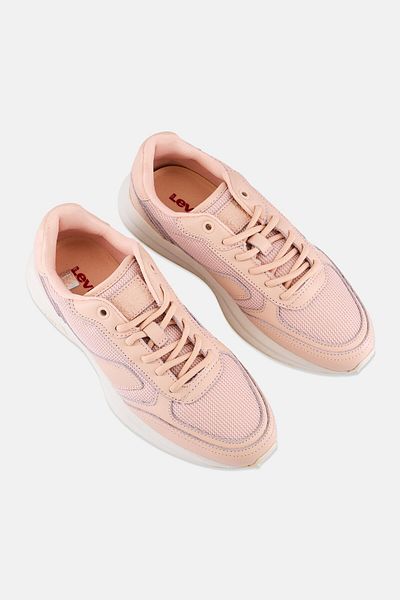 Levi's Women Sneaker Light Lace Up Casual Shoes, Pink
