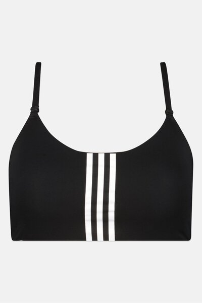 adidas Women Plus Size Brand Logo Padded Sports Bra, Black