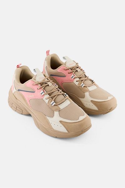 Algspar Women Lace Up Outdoor Shoes, Beige
