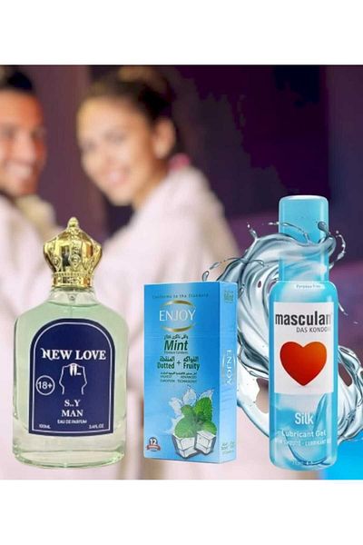 Masculan Intimate Lubricant 75ml with 12 Condoms and 100ml Fermoti Men's Perfume