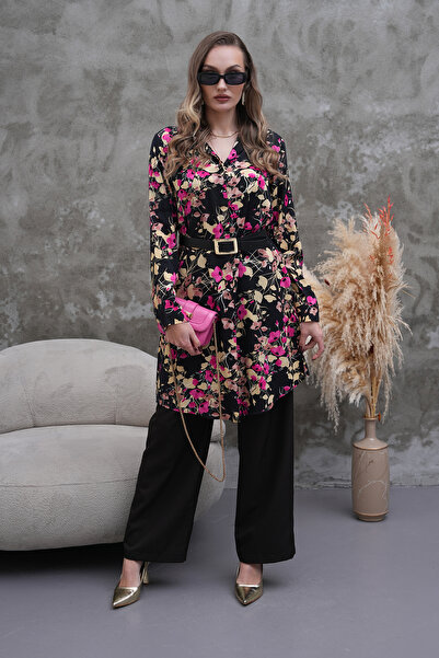 Polologin Butik Pink Floral Tunic