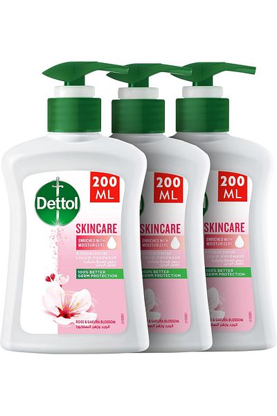 Dettol Handwash Liquid Soap Skincare Pump for Effective Germ Protection & Personal Hygiene, Protects