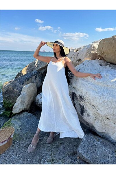 WeShaya Midi Light Dress with Stone Strap