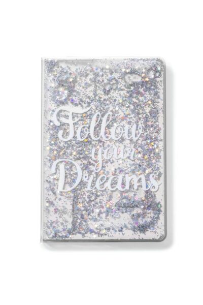 Gadget Master Notebook A5 Follow Your Dreams Silver Sequins