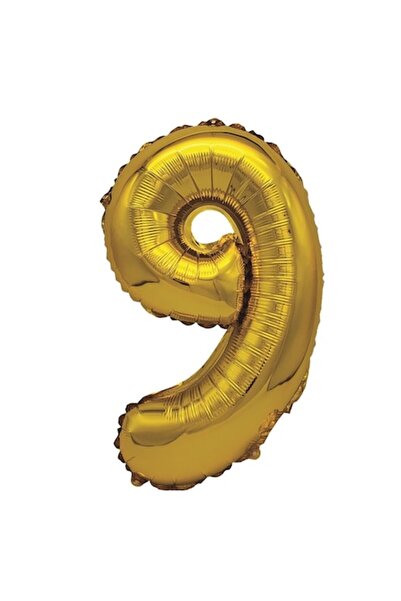 Balon Balon folie aurie, Mirific Party, numărul 9, 40 cm