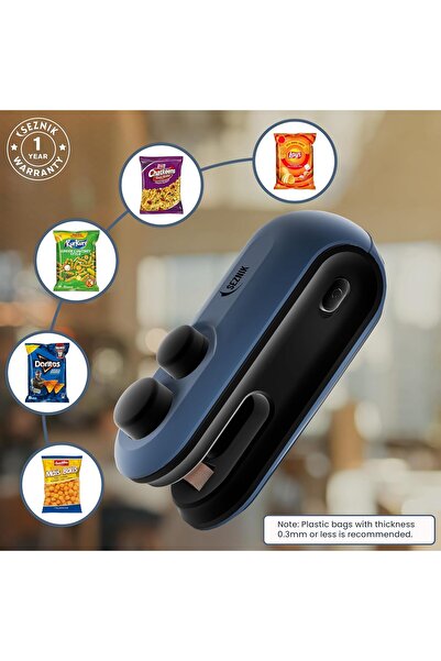 Generic SEZNIK Portable Mini Sealing Machine, Handheld Packet Sealer (Dark Blue)