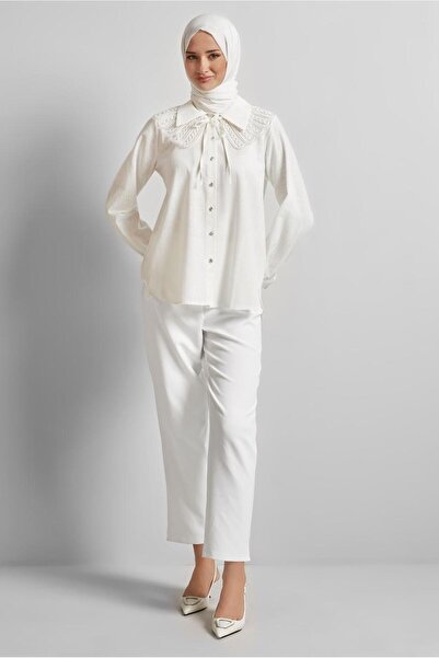 TRENDTESETTÜR ΓΥΝΑΙΚΕΙΟ Εκρού ΒΑΜΒΑΚΙ ΠΟΥΚΑΜΙΣΟ TUNIC T 4122