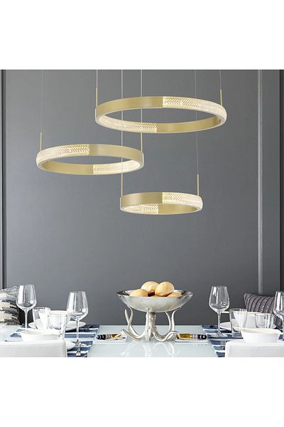 KARAZ 3-ring LED chandelier