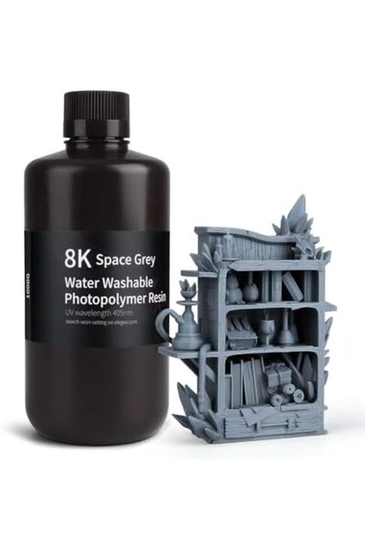 ELEGOO راتنج فوتوبوليمر قابل للغسل بالماء 8K راتنج معالجة بالأشعة فوق البنفسجية LCD 405 نانومتر الأفضل لشاشة Saturn 2 LCD 8K ثلاثية الأبعاد