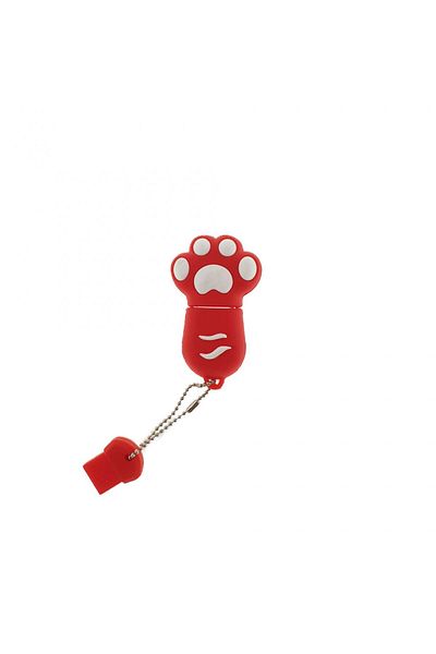 OEM USB-11R case, for USB memory, rubber figure, red
