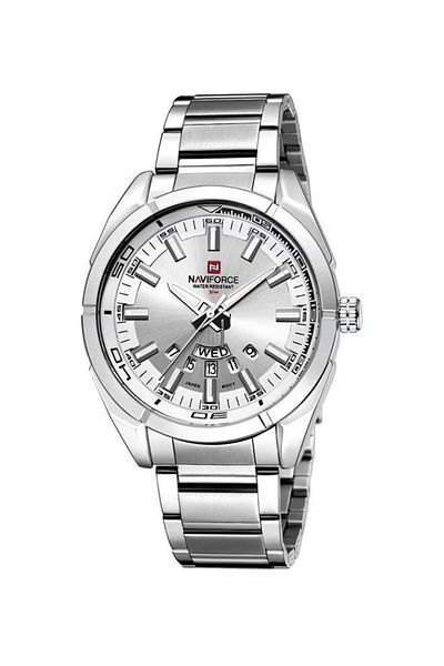 Naviforce Men's Analog Watch – Stainless Steel Strap, Classic Quartz Timepiece