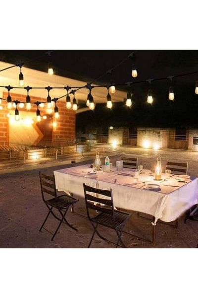 Blusmart Sarbatori Craciun Instalatii Ghirlanda Luminoasa, 10 Metri cu 10 becuri, fasung E 27, 220 w