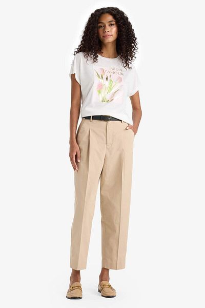 DeFacto Crew Neck Floral Short Sleeve T-Shirt F7873Ax25Au