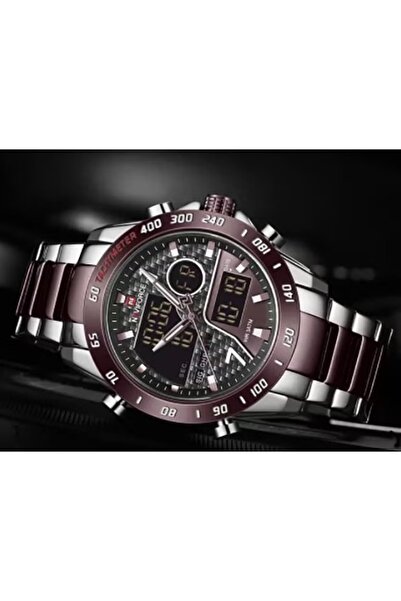 Naviforce Men's 45mm Analog-Digital Watch – Stainless Steel Strap