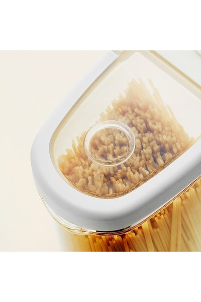 rexa Dry food jar with lid, transparent/white, 2.3 l