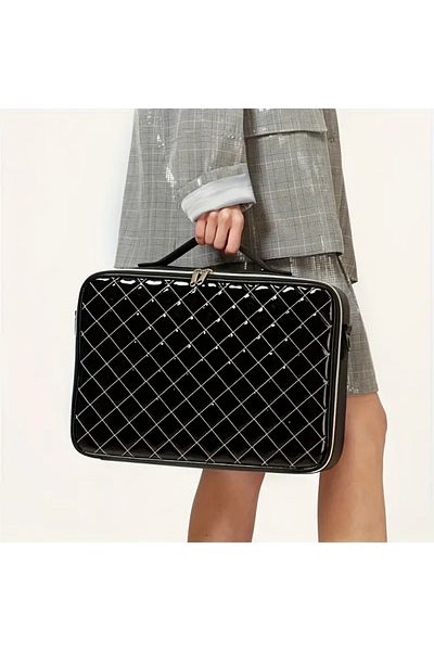 GEMME Large Capacity Compartmented Makeup Travel Bag – 37X26 cm