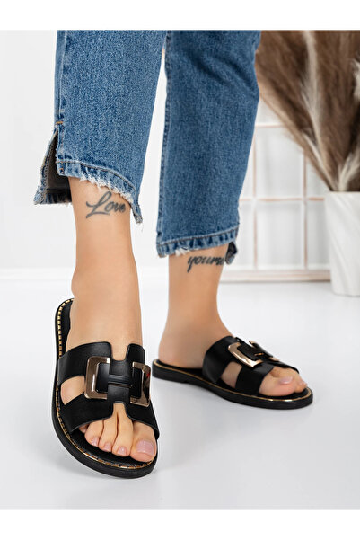 mei Women's Slippers with Low Sole 5PT2 Black | Mei