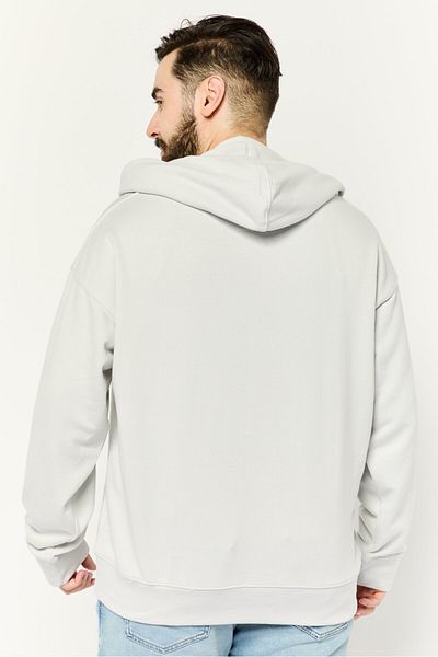 Established Redefining Essentials Men Hooded Long Sleeve Embroidered Sweatshirt, Grey
