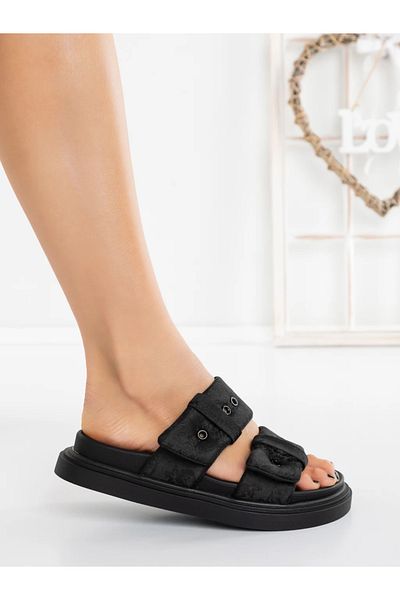 mei Women's Slippers with Low Sole 718 Black | Mei