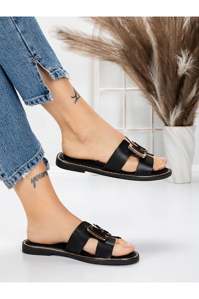 mei Women's Slippers with Low Sole 5PT2 Black | Mei