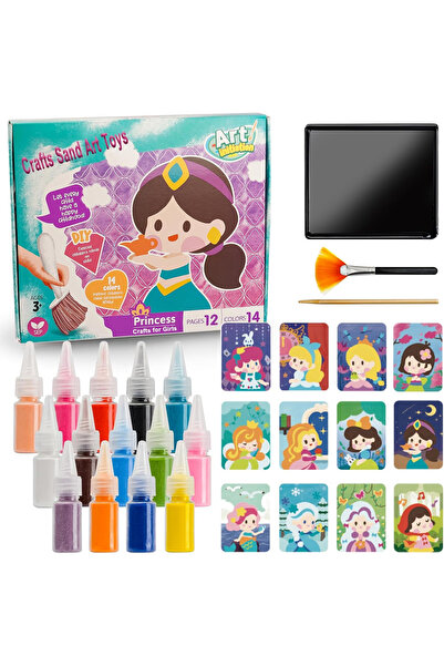 rexa مجموعة أدوات الفنون والحرف اليدوية "أميرة" للبنات - ألعاب تعليمية إبداعي...