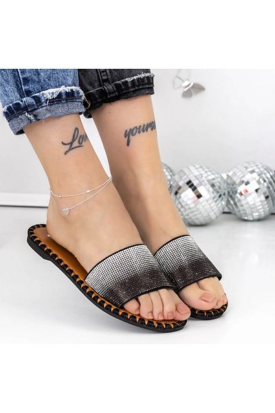 mei Women's Slippers with Low Sole 3BL1 Black | Mei