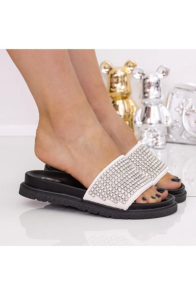 mei Women's Slippers with Low Sole 3AW302 White | Mei