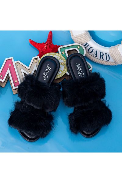 mei Women's Slippers LE208 Black (C11) Mei