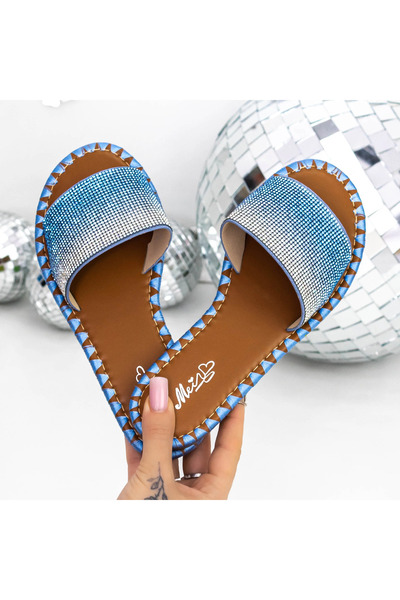 mei Women's Slippers with Low Sole 3BL1 Blue | Mei