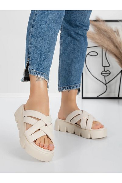 mei Women's Slippers 2HXS3 Beige | Mei