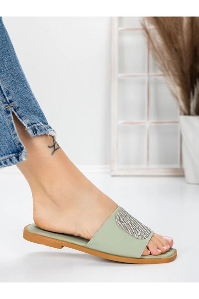 mei Women's Slippers with Low Sole 3AW308 Green | Mei