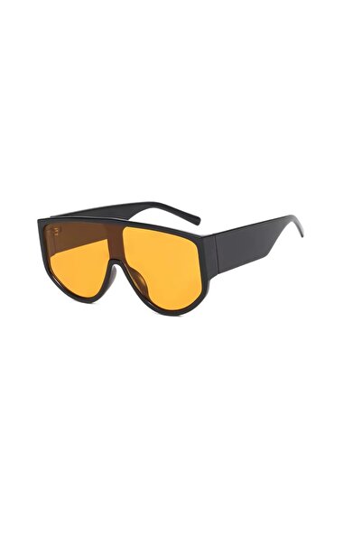 REDz Accessories Full Shield Sunglasses, Massive Lens, UV400 Protection, Yellow