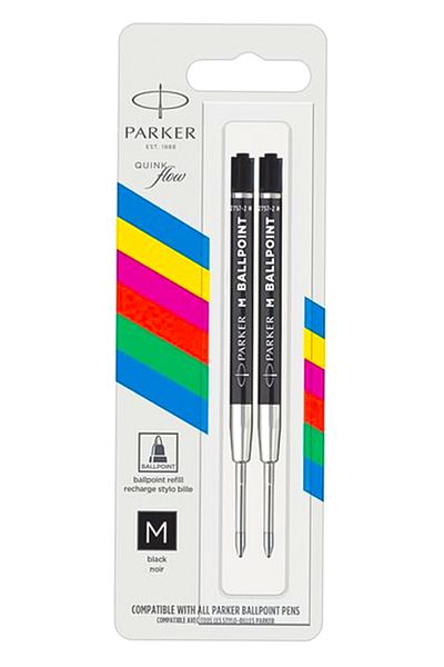 Parker Quinkflow Ballpoint Pen Refill 2 Pack Black m Tip 2166543