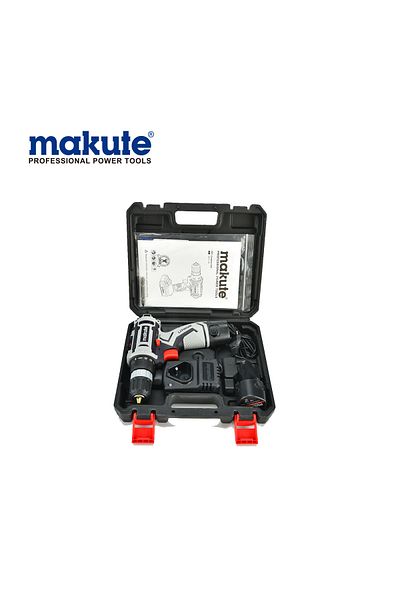 MAKUTE 12V dual-battery drill and charger, variable speed drill, 10mm bit size, 23Nm torque