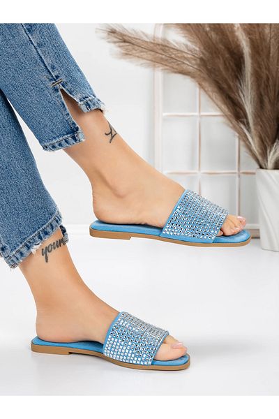 mei Women's Slippers with Low Sole 3AQ18 Blue | Mei
