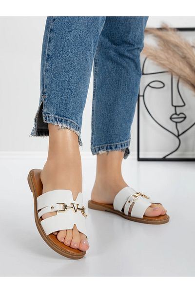 mei Women's Slippers with Low Sole 5PT8 White | Mei