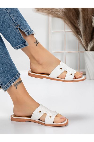 mei Women's Slippers with Low Sole 3AW307 White | Mei