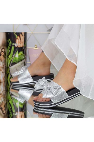 mei Women's Slippers WS221 Silver (M11) Mei