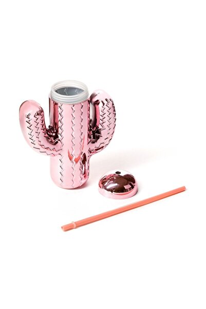 Gadget Master Cană Cactus cu Pai Roz