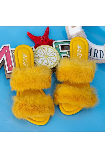 mei Women's Slippers LE208 Yellow (C11) Mei