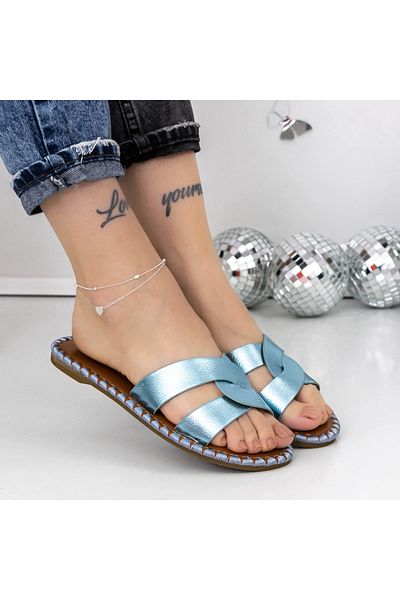 mei Papuci Dama cu Talpa Joasa 3BL2 Albastru | Mei