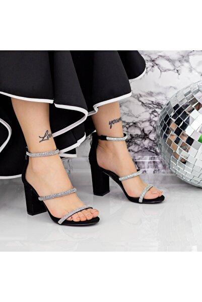 mei Sandale Dama cu Toc gros 2XKK86 Negru Mei