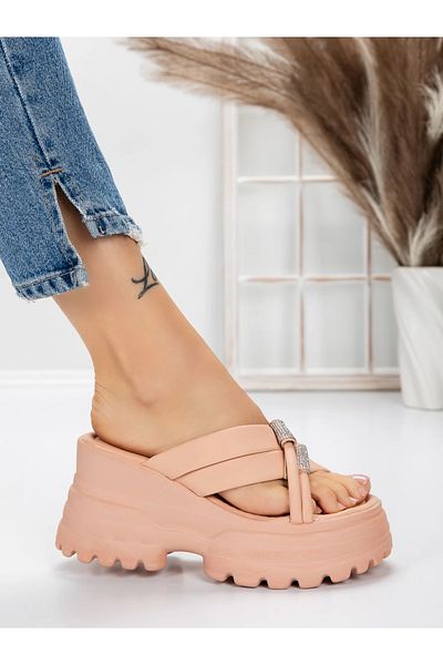 mei Women's Platform Slippers 3AW321 Pink | Mei