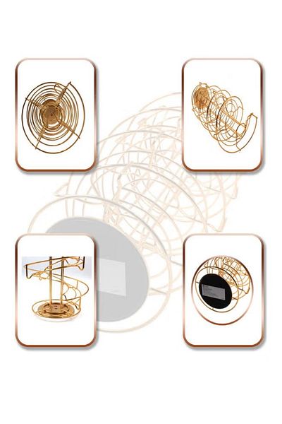 DLC Coffee Capsules Holder Gold 40x15x15cm