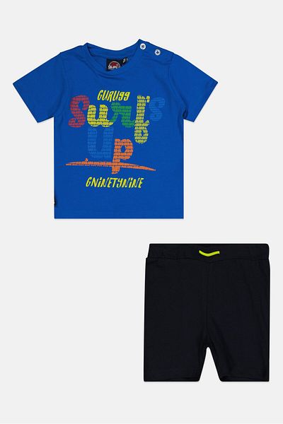 Guru 99 Toddlers Boy 2 Pieces Graphic Print Top And Bottom Set, Multicolor