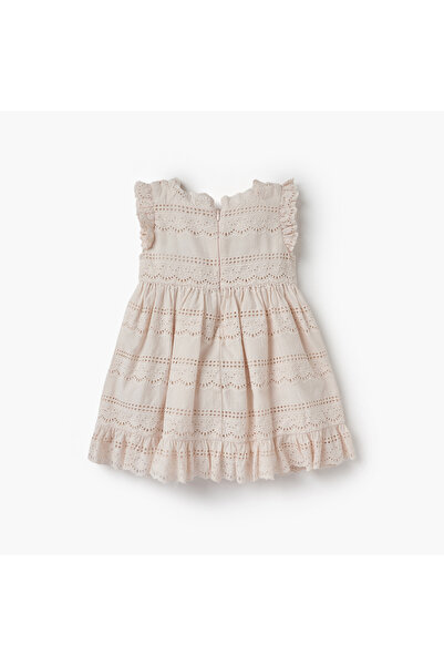 giggles Embroidered Bow Applique Dress and Headband Set