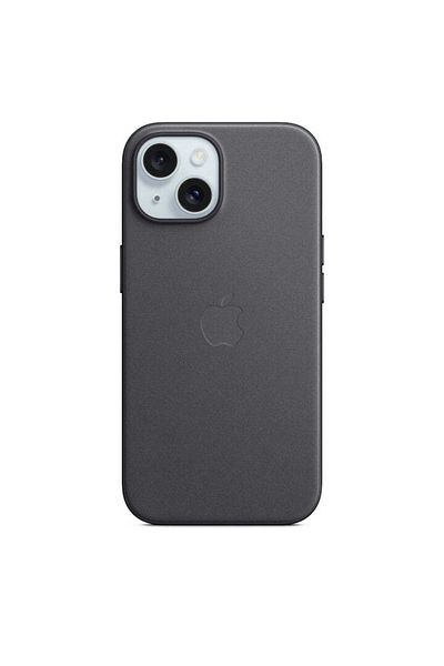Apple Husa de protectie Apple FineWoven Case with MagSafe pentru iPhone 15, Black